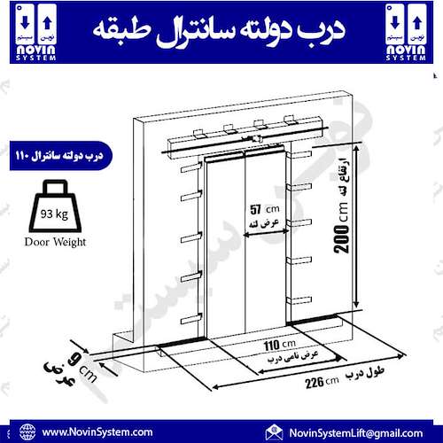 تولید کننده درب دولته سانترال 110 طبقه آسانسور