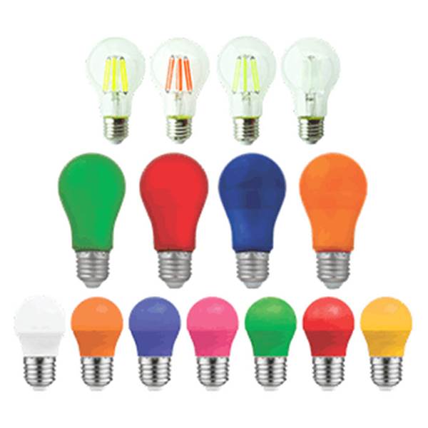 لامپ ال ای دی حبابدار رنگی تزئینی